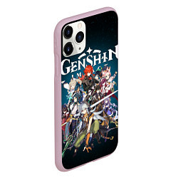 Чехол iPhone 11 Pro матовый GENSHIN IMPACT HEROES SPACE, цвет: 3D-розовый — фото 2