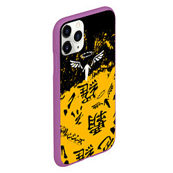 Чехол iPhone 11 Pro матовый Паттерн Tokyo Revengers, цвет: 3D-фиолетовый — фото 2