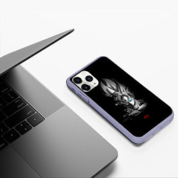 Чехол iPhone 11 Pro матовый Сон Гоку эпичная надпись - Dragon Ball, цвет: 3D-светло-сиреневый — фото 2