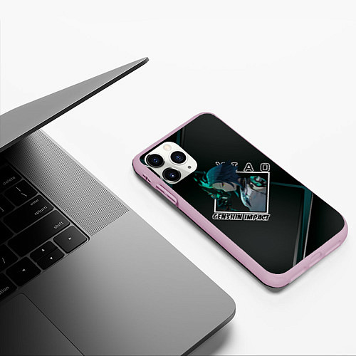 Чехол iPhone 11 Pro матовый Сяо Xiao, Genshin Impact / 3D-Розовый – фото 3