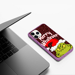 Чехол iPhone 11 Pro матовый ГРИНЧ GRINCH WHATEVER, цвет: 3D-фиолетовый — фото 2