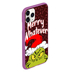 Чехол iPhone 11 Pro матовый ГРИНЧ GRINCH WHATEVER, цвет: 3D-фиолетовый — фото 2