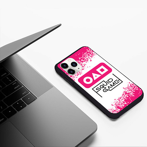 Чехол iPhone 11 Pro матовый SQUID GAME Краска / 3D-Черный – фото 3
