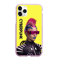 Чехол iPhone 11 Pro матовый Cyberpunk Панк, цвет: 3D-розовый