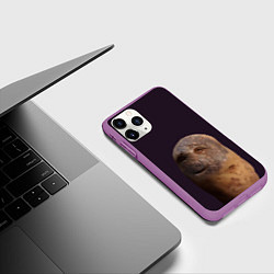 Чехол iPhone 11 Pro матовый Уставший картофель, цвет: 3D-фиолетовый — фото 2