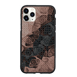 Чехол iPhone 11 Pro матовый Коллекция Journey Шоколад 566-974 Дополнение, цвет: 3D-черный