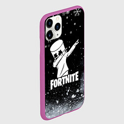 Чехол iPhone 11 Pro матовый НОВОГОДНИЙ FORTNITE MARSHMELLO, цвет: 3D-фиолетовый — фото 2