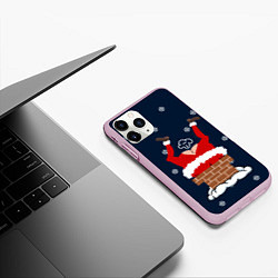 Чехол iPhone 11 Pro матовый САНТА КЛАУС ЗАСТРЯЛ SANTA, цвет: 3D-розовый — фото 2