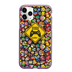 Чехол iPhone 11 Pro матовый GamerZone, цвет: 3D-фиолетовый