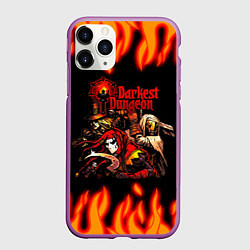 Чехол iPhone 11 Pro матовый Darkest Dungeon Heroes, цвет: 3D-фиолетовый