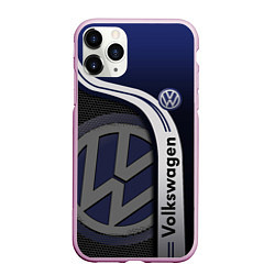 Чехол iPhone 11 Pro матовый Volkswagen Фольксваген, цвет: 3D-розовый