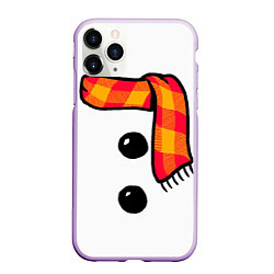 Чехол iPhone 11 Pro матовый Snowman Outfit, цвет: 3D-сиреневый
