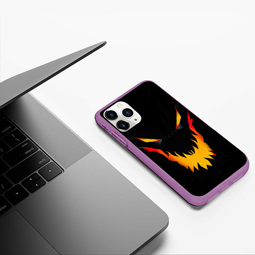 Чехол iPhone 11 Pro матовый DOTA 2 BLACK SHADOW FIEND ТЕНЬ / 3D-Фиолетовый – фото 3