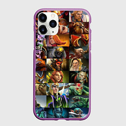 Чехол iPhone 11 Pro матовый HEROES DOTA 2 ПЕРСОНАЖИ ДОТА 2, цвет: 3D-фиолетовый