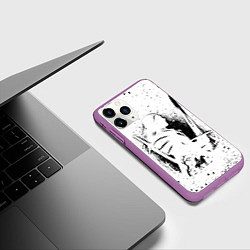 Чехол iPhone 11 Pro матовый ВЕДЬМАК С МЕЧОМ ЗНАКИ НА СПИНЕ, цвет: 3D-фиолетовый — фото 2