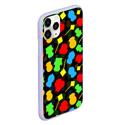 Чехол iPhone 11 Pro матовый SOUTH PARK ЮЖНЫЙ ПАРК НОВОГОДНИЙ УЗОР, цвет: 3D-светло-сиреневый — фото 2