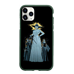 Чехол iPhone 11 Pro матовый RE Family, цвет: 3D-темно-зеленый
