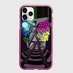 Чехол iPhone 11 Pro матовый Spamton: BIG SHOT ! Deltarune Спамтон, цвет: 3D-малиновый