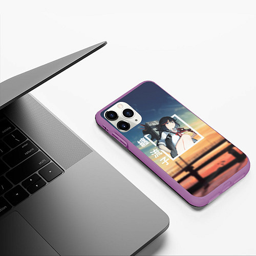 Чехол iPhone 11 Pro матовый Убей или умри Kill la Kill, Рюко Матой / 3D-Фиолетовый – фото 3