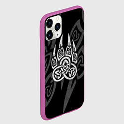 Чехол iPhone 11 Pro матовый ПЕЧАТЬ ВЕЛЕСА КОГТИ БЕЛЫЕ, цвет: 3D-фиолетовый — фото 2