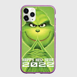 Чехол iPhone 11 Pro матовый Winter grinchh, цвет: 3D-фиолетовый