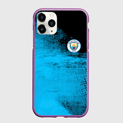 Чехол iPhone 11 Pro матовый Manchester City голубая форма, цвет: 3D-фиолетовый