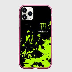 Чехол iPhone 11 Pro матовый Monster Energy green, цвет: 3D-малиновый