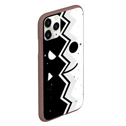 Чехол iPhone 11 Pro матовый НОВОГОДНИЙ GEOMETRY DASH SMILE 2022, цвет: 3D-коричневый — фото 2