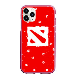 Чехол iPhone 11 Pro матовый НОВОГОДНИЙ ДОТА 2 НОВЫЙ ГОД DOTA 2, цвет: 3D-малиновый
