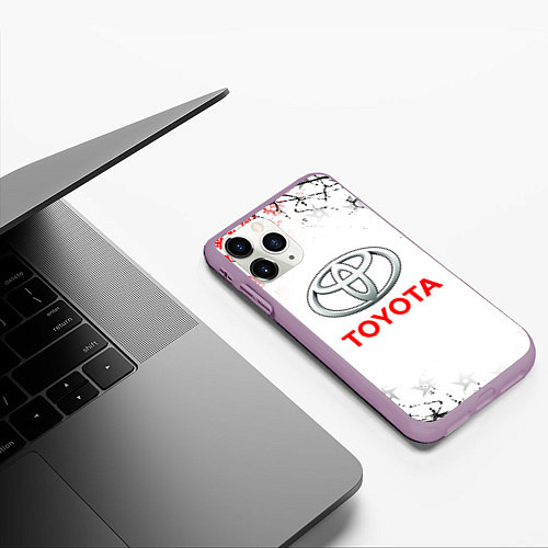 Чехол iPhone 11 Pro матовый TOYOTA SAMURAI JAPAN AUTO / 3D-Сиреневый – фото 3