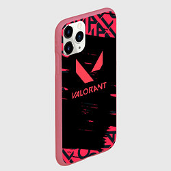 Чехол iPhone 11 Pro матовый Valorant паттерн, цвет: 3D-малиновый — фото 2