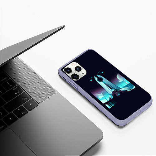 Чехол iPhone 11 Pro матовый Destiny eyes / 3D-Светло-сиреневый – фото 3