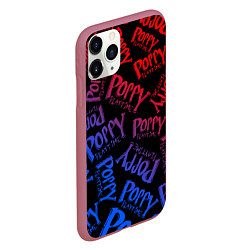 Чехол iPhone 11 Pro матовый POPPY PLAYTIME LOGO NEON, ХАГИ ВАГИ, цвет: 3D-малиновый — фото 2