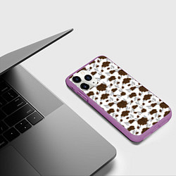 Чехол iPhone 11 Pro матовый Перерыв на кофе, цвет: 3D-фиолетовый — фото 2