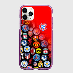Чехол iPhone 11 Pro матовый BAYERN MUNCHEN BEST FC SPORT, цвет: 3D-фиолетовый