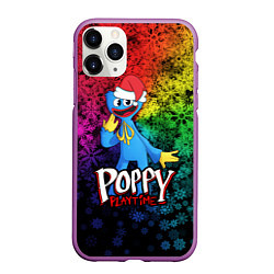 Чехол iPhone 11 Pro матовый POPPY PLAYTIME НОВОГОДНИЙ ПОППИ ПЛЕЙТАЙМ, цвет: 3D-фиолетовый