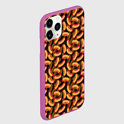 Чехол iPhone 11 Pro матовый Хот-Доги Hot Dogs, цвет: 3D-фиолетовый — фото 2