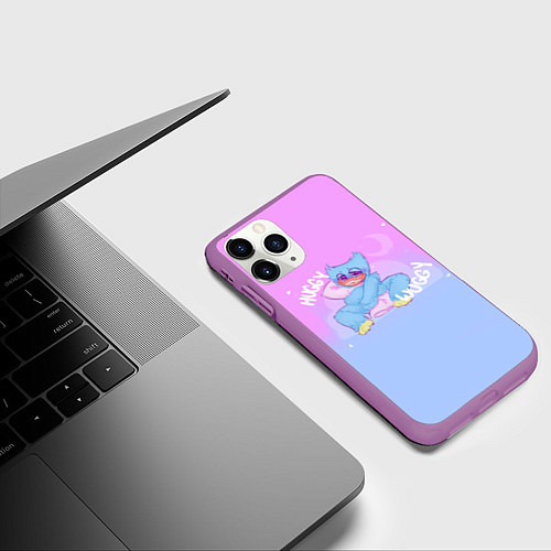 Чехол iPhone 11 Pro матовый POPPY PLAYTIME - ХАГГИ ВАГГИ С ПОДУШКОЙ / 3D-Фиолетовый – фото 3