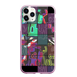 Чехол iPhone 11 Pro матовый Мир в квадрате, цвет: 3D-розовый