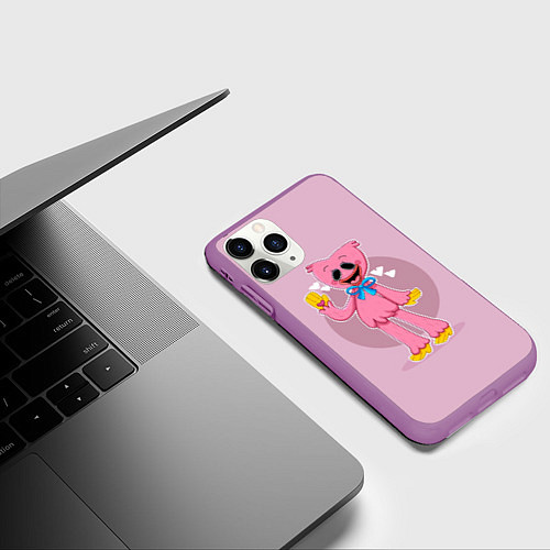Чехол iPhone 11 Pro матовый KISSY MISSY POPPY PLAYTIME ПОППИ ПЛЕЙТАЙМ КИССИ МИ / 3D-Фиолетовый – фото 3