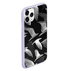 Чехол iPhone 11 Pro матовый Стая птиц 01, цвет: 3D-светло-сиреневый — фото 2