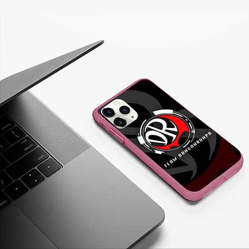 Чехол iPhone 11 Pro матовый TEAM DANGANRONPA MONOKUMA SCHOOL / 3D-Малиновый – фото 3