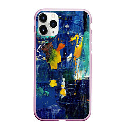 Чехол iPhone 11 Pro матовый КРАСКА PAINT, цвет: 3D-розовый