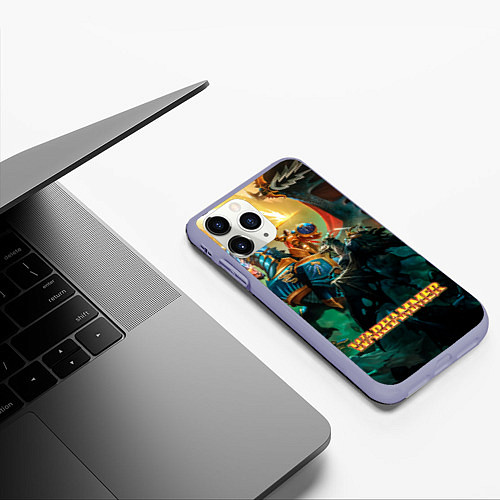 Чехол iPhone 11 Pro матовый Warhammer арт / 3D-Светло-сиреневый – фото 3