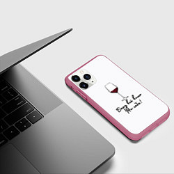 Чехол iPhone 11 Pro матовый Беру всё вино на себя, цвет: 3D-малиновый — фото 2