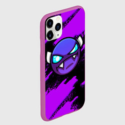 Чехол iPhone 11 Pro матовый Geometry Dash game - Геометри Дэш, цвет: 3D-фиолетовый — фото 2