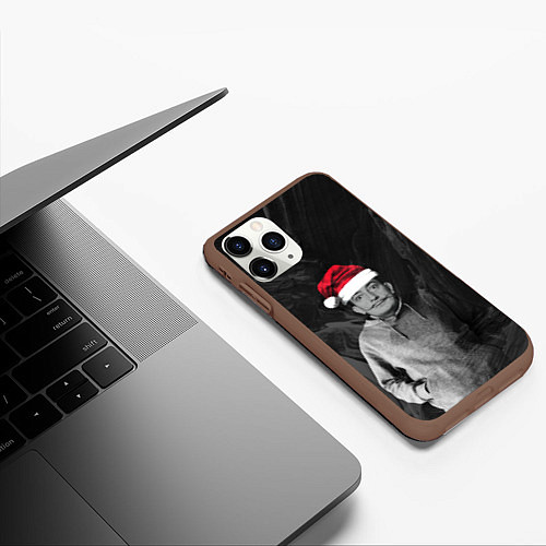 Чехол iPhone 11 Pro матовый Санта Сальвадор Дали / 3D-Коричневый – фото 3
