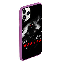 Чехол iPhone 11 Pro матовый DISTURBED THE GUY ЛИЦО ДЕМОНА, цвет: 3D-фиолетовый — фото 2