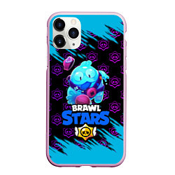 Чехол iPhone 11 Pro матовый BRAWL STARS SQUEAK сквик бегущий, цвет: 3D-розовый