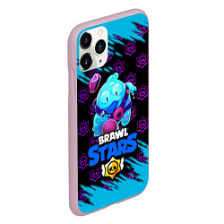 Чехол iPhone 11 Pro матовый BRAWL STARS SQUEAK сквик бегущий, цвет: 3D-розовый — фото 2